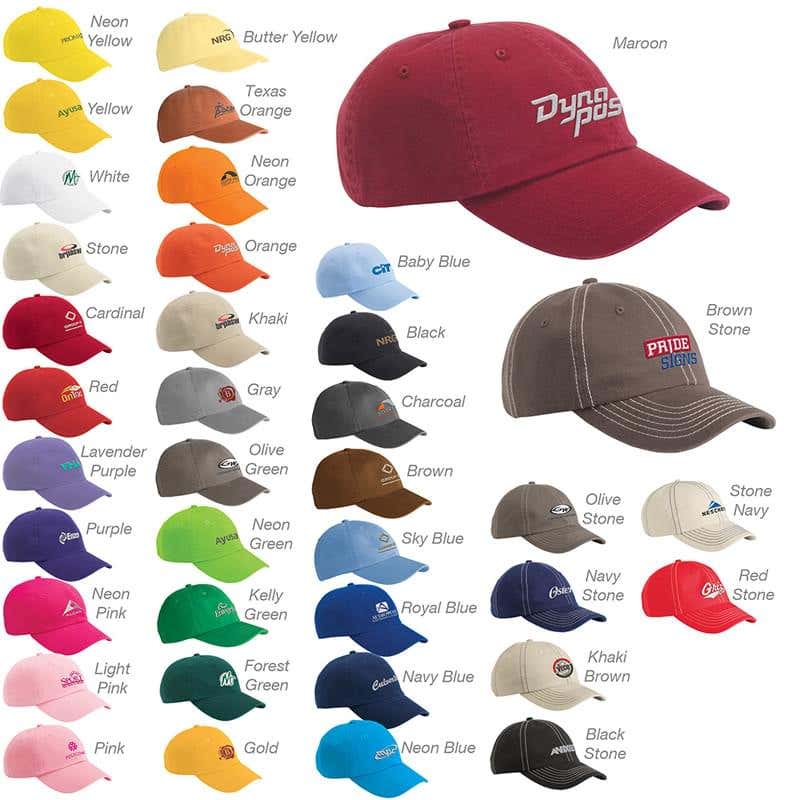 Unstructured Low-Profile Bio-washed Cotton Twill Baseball Cap