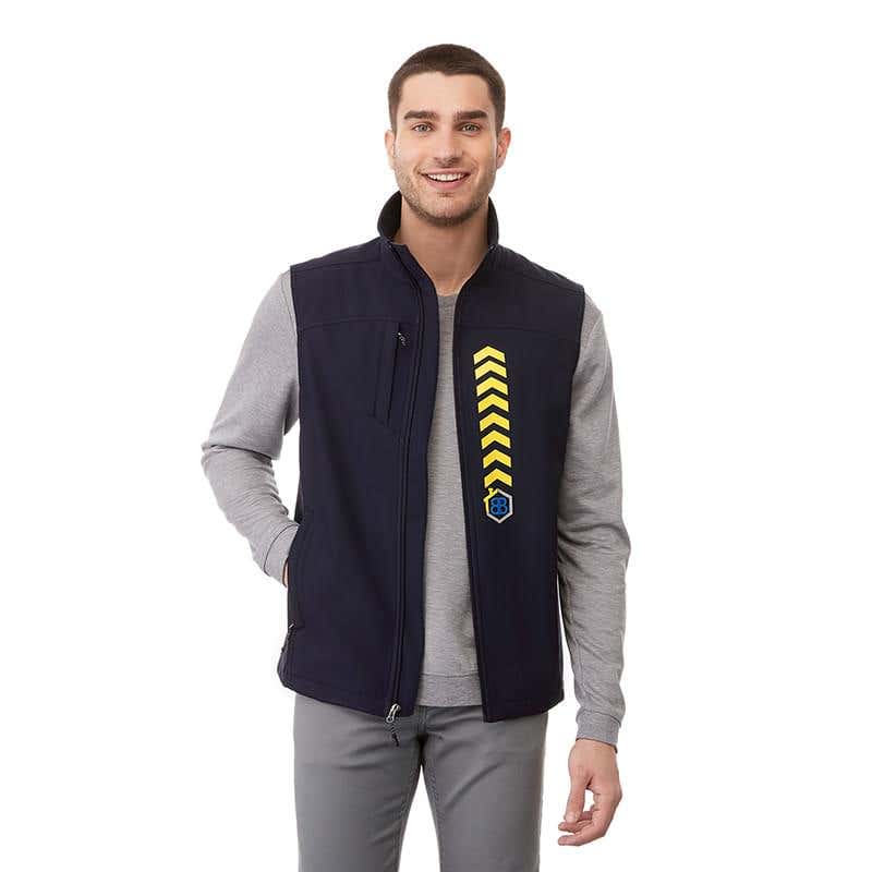 Men's Polyester Softshell Full Zip Vest