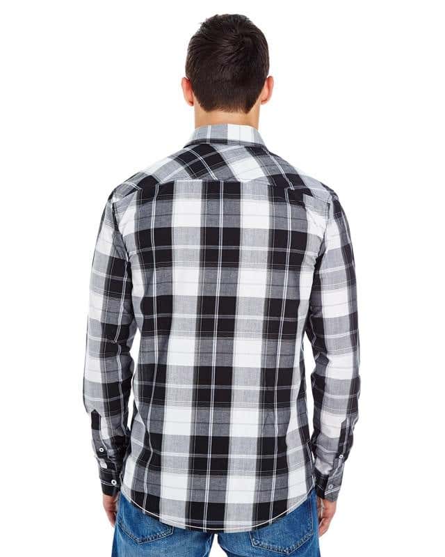 Burnside® Long-Sleeve Plaid Pattern Woven Shirt - Men