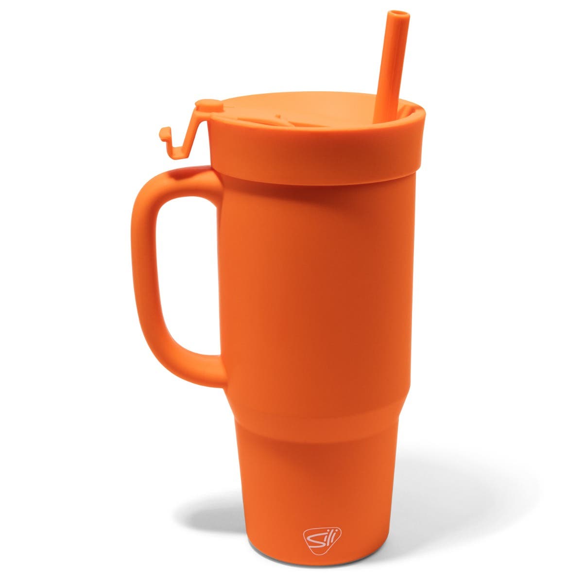 Silipint® Humbler Travel Mug with Straw - 32 oz.-Classic Orange