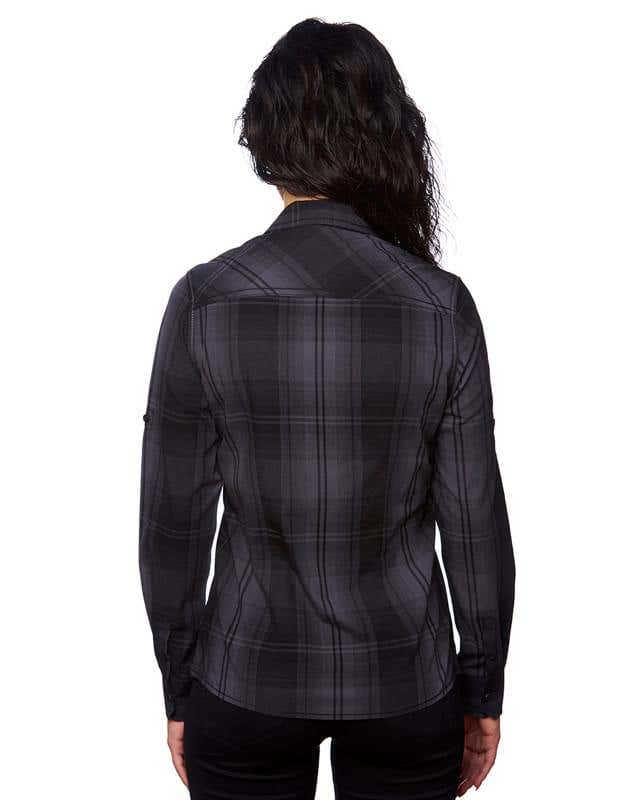 Burnside® Western Plaid Long-Sleeve Shirt - Women