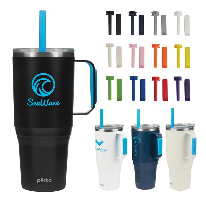 Perka Portofino Recycled SS Travel Mug – 36 oz.