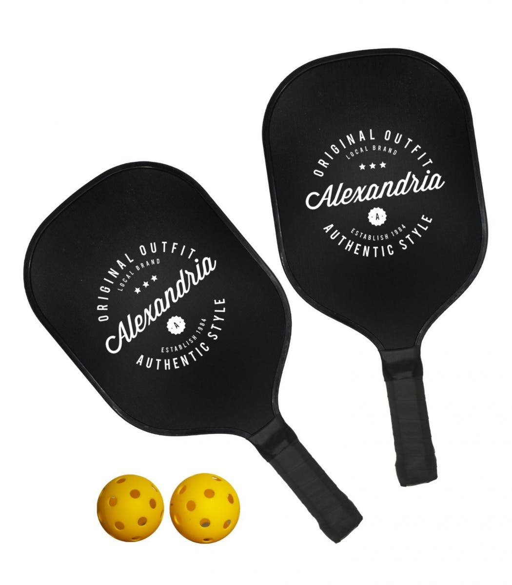 Full-Color Black Smasher Pickleball Set